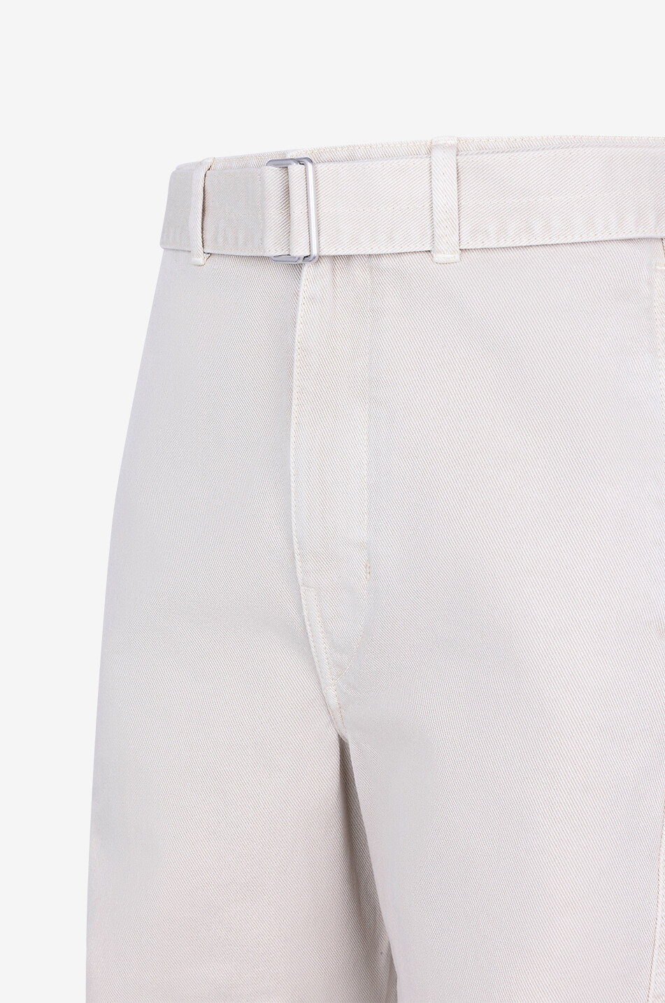 Twisted Belted Snowy denim wide-leg trousers