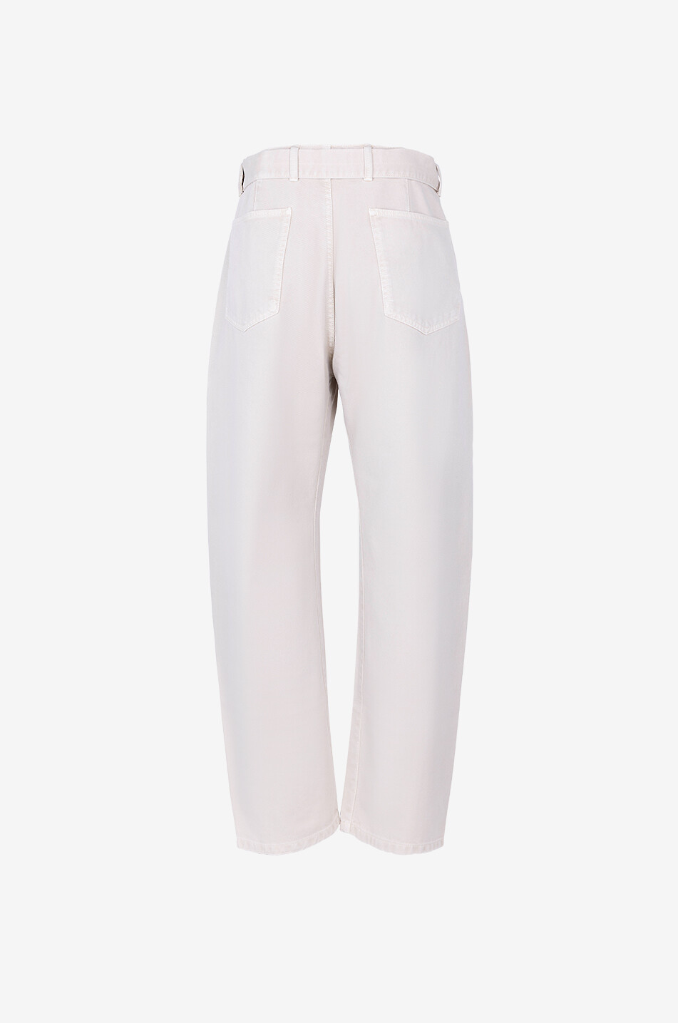 Twisted Belted Snowy denim wide-leg trousers