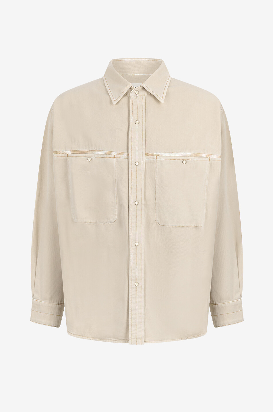 Snow Oat loose denim shirt