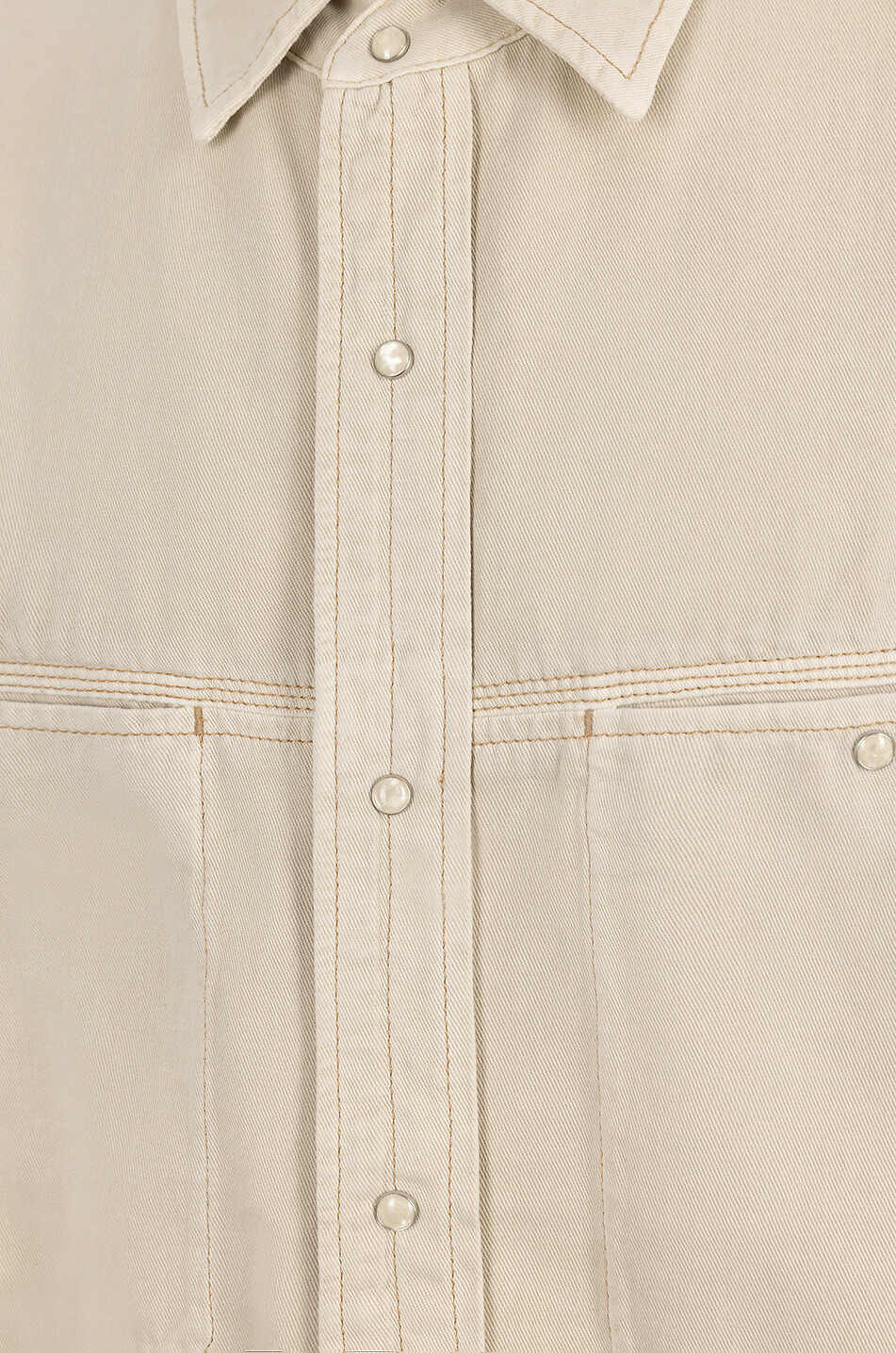 LEMAIRE Weites Jeanshemd Snow Oat Herren BEIGE 3