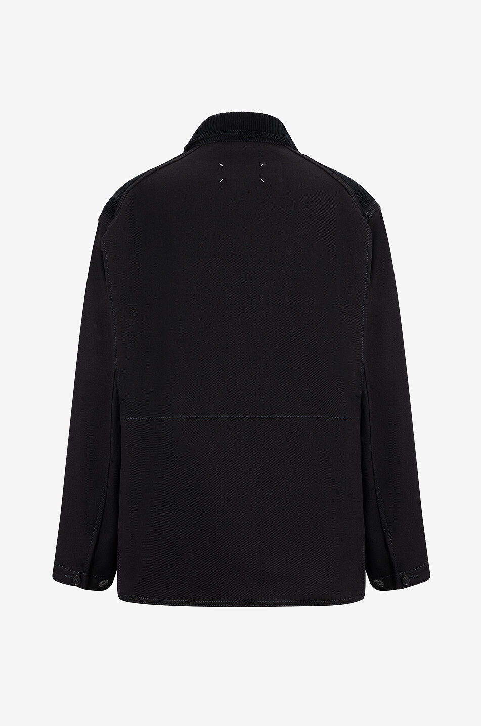 MAISON MARGIELA Flannel and gabardine convertible reversible coat-jacket Men BLACK 2