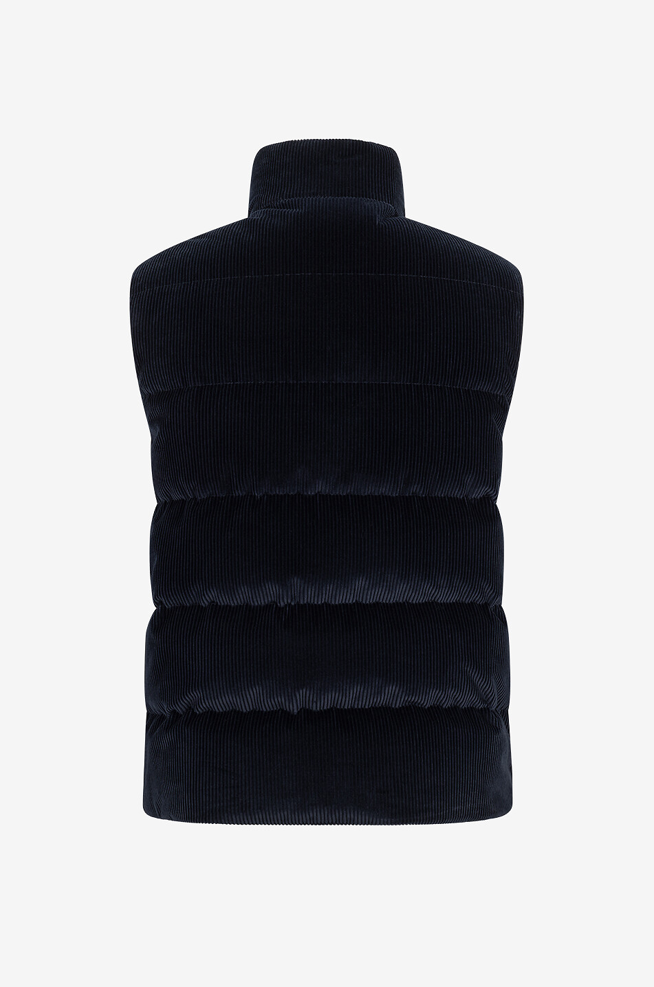 MONCLER Acrab quilted corduroy and leather vest Men DARK BLUE 2