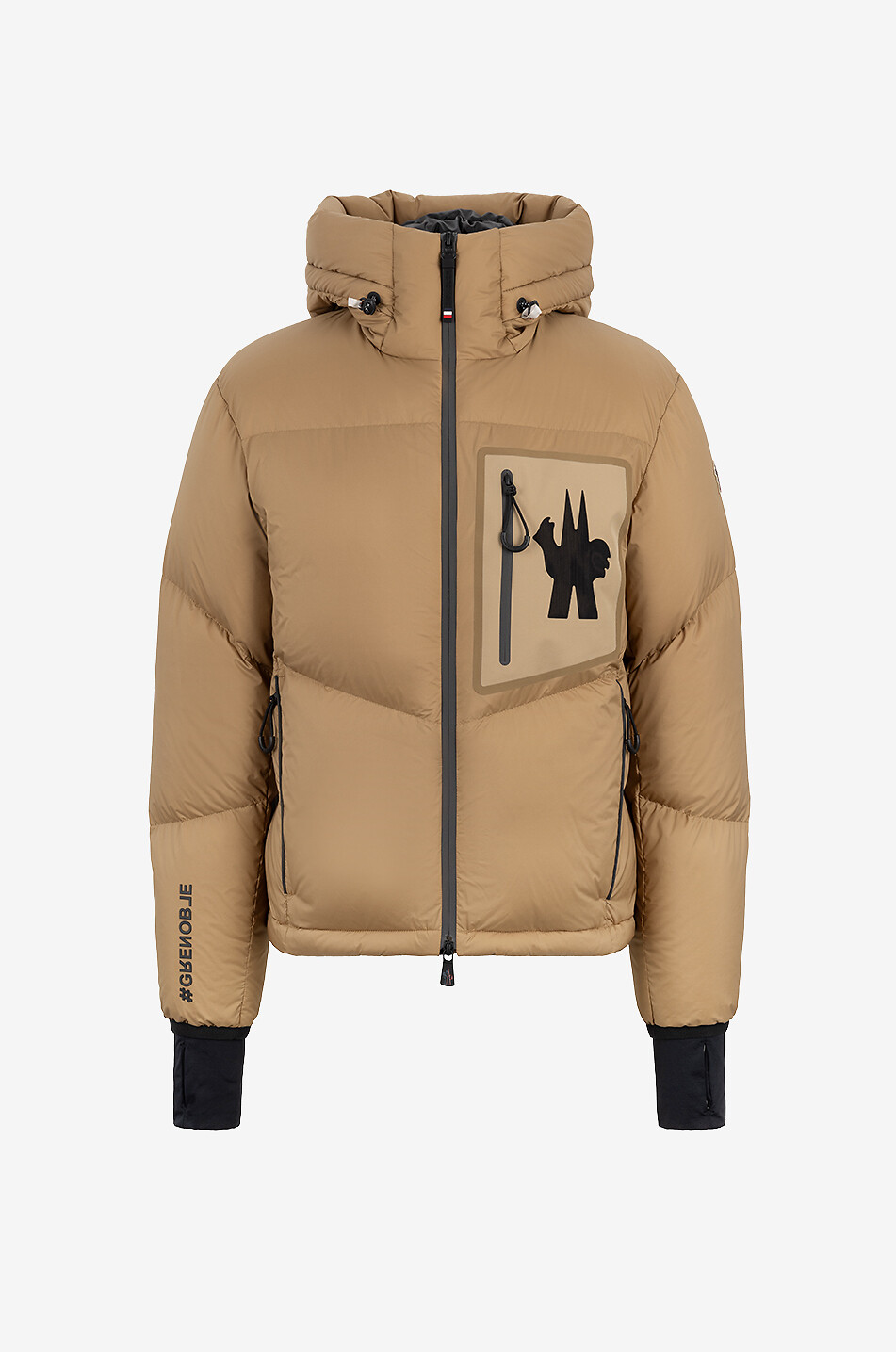 Mandres hooded ski jacket with XXL logo