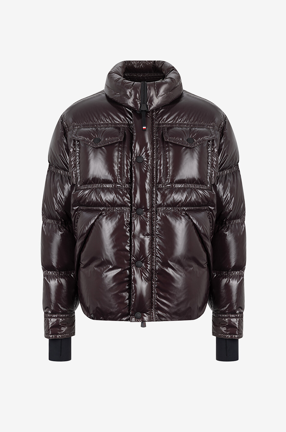 MONCLER GRENOBLE Lackierte Skijacke Tecka Herren BRAUN 1