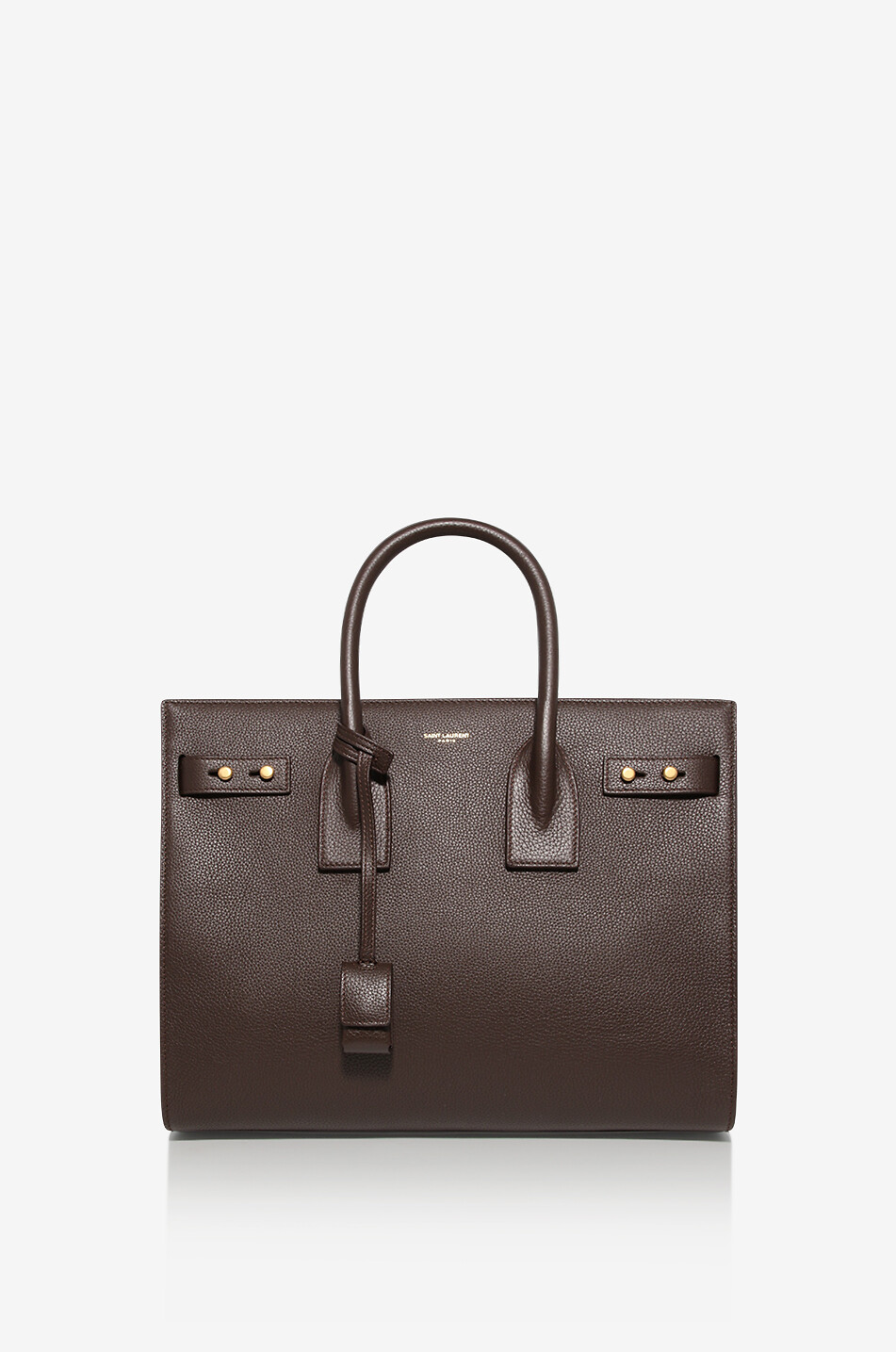 SAINT LAURENT PARIS Handtasche aus genarbtem Leder Sac de Jour Small Damen DUNKELBRAUN 1