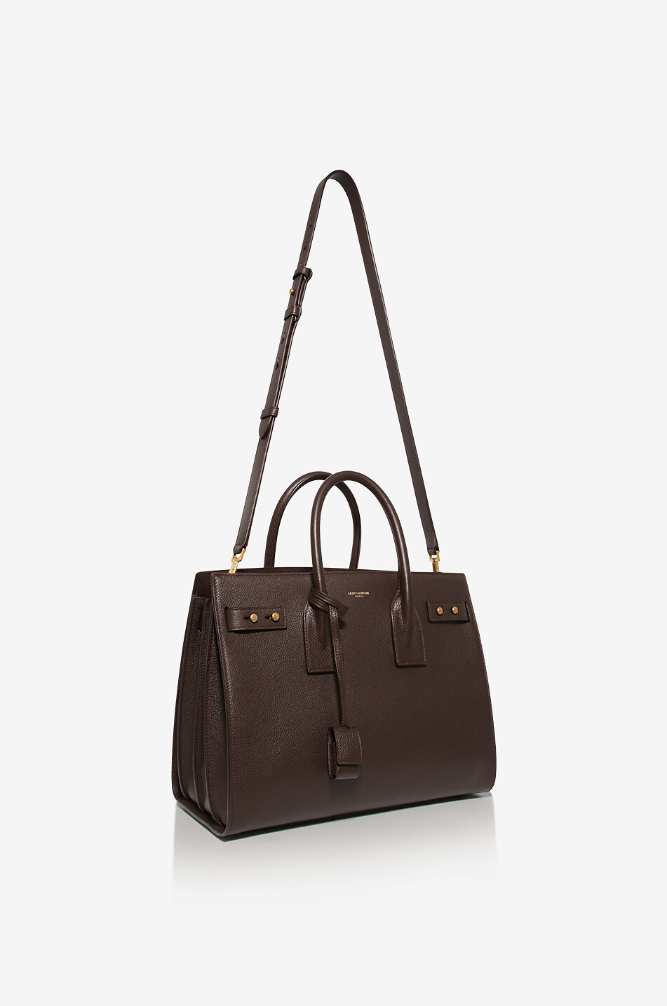 SAINT LAURENT PARIS Handtasche aus genarbtem Leder Sac de Jour Small Damen DUNKELBRAUN 5