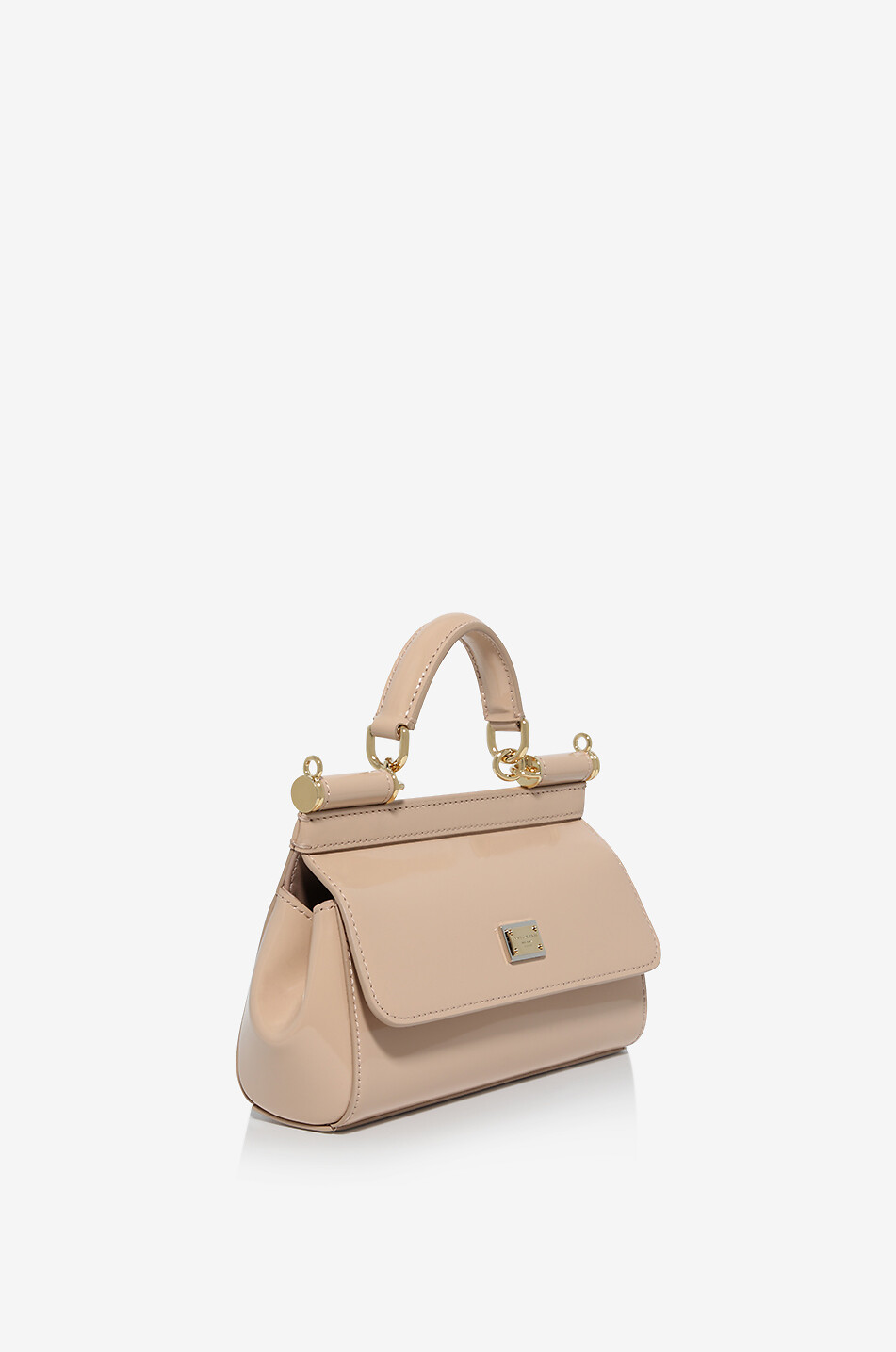 DOLCE & GABBANA Handtasche aus Lackleder Sicily Small Damen HELLROSA 2