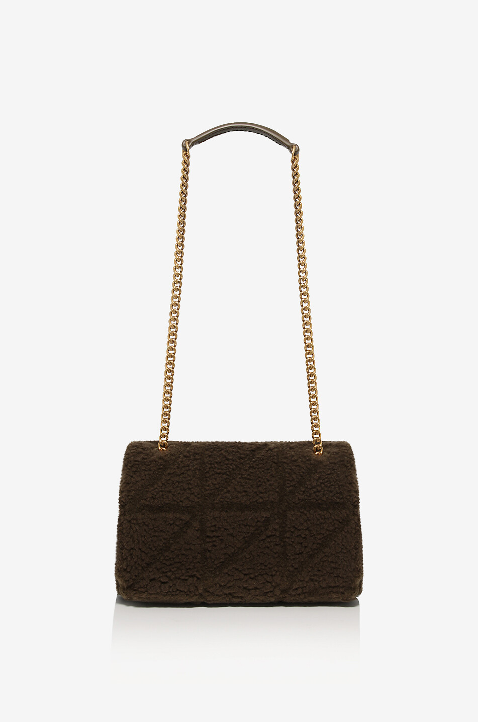 SAINT LAURENT PARIS Sac porté épaule en peau lainée Jamie Small Femme VERT 3