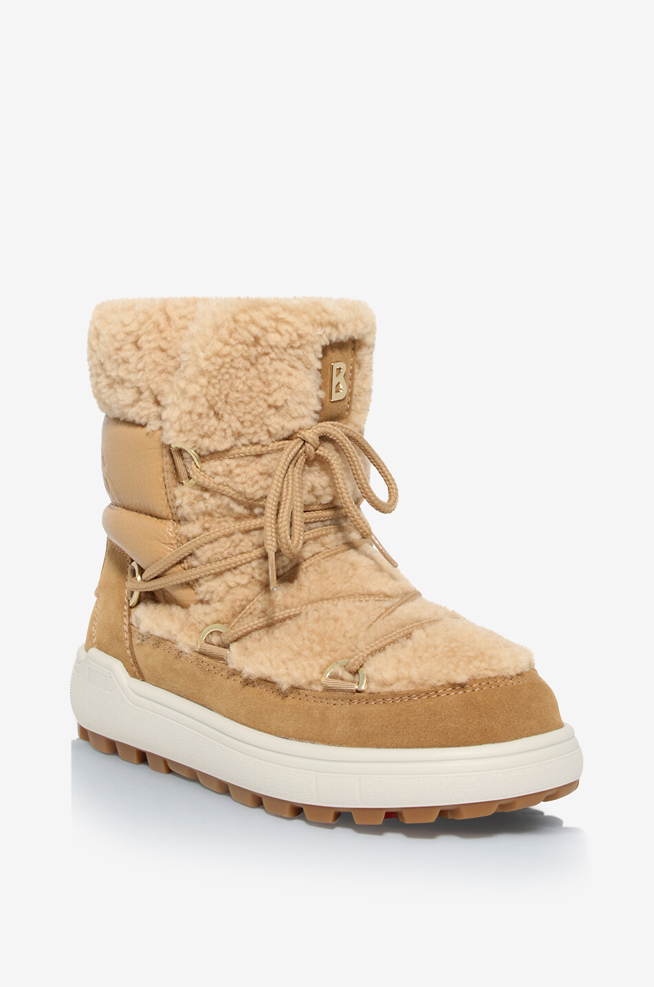 Chamonix leather and shearling snow boots
