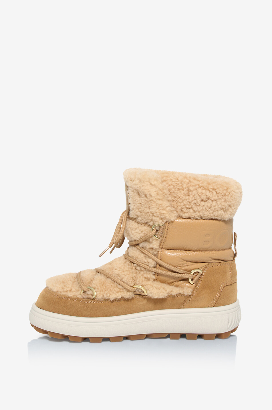 BOGNER Chamonix leather and shearling snow boots Women BEIGE 3