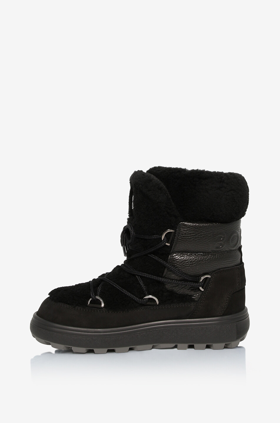 BOGNER Chamonix leather and shearling snow boots Women BLACK 3