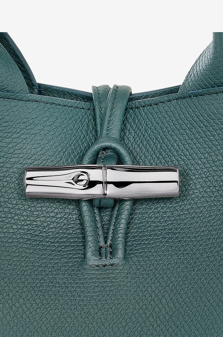 LONGCHAMP Sac à main en cuir grainé Bambou S Femme VERT 2