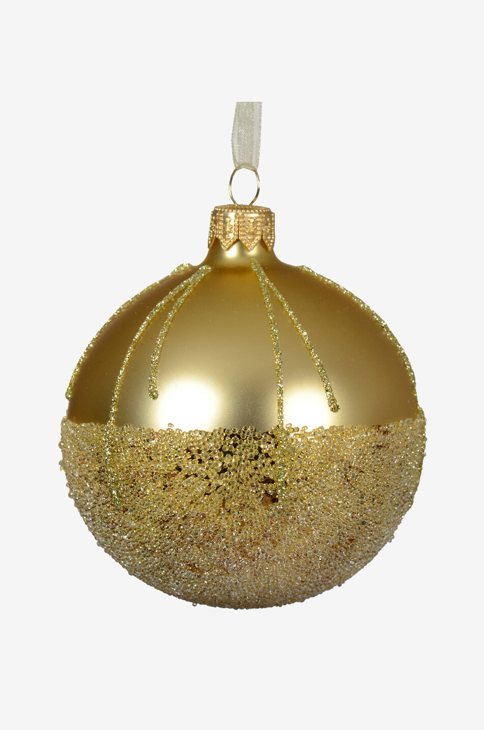 KAEMINGK Weihnachtskugel Glitter - D8 Haus GOLDEN 1
