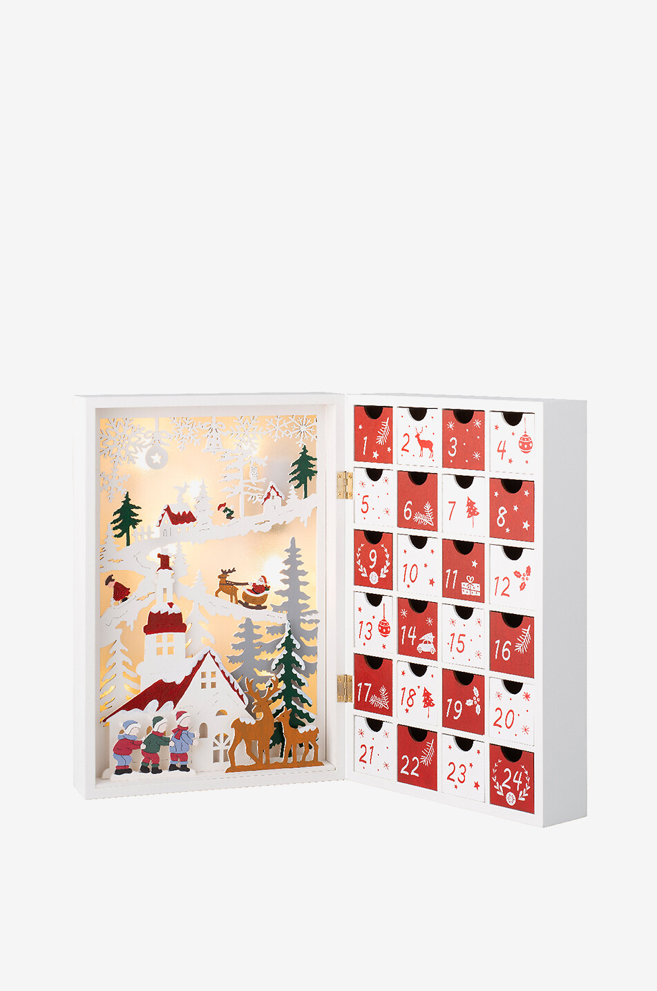 Calendrier de l'avent illuminé à garnir Enchanted Christmas Scene