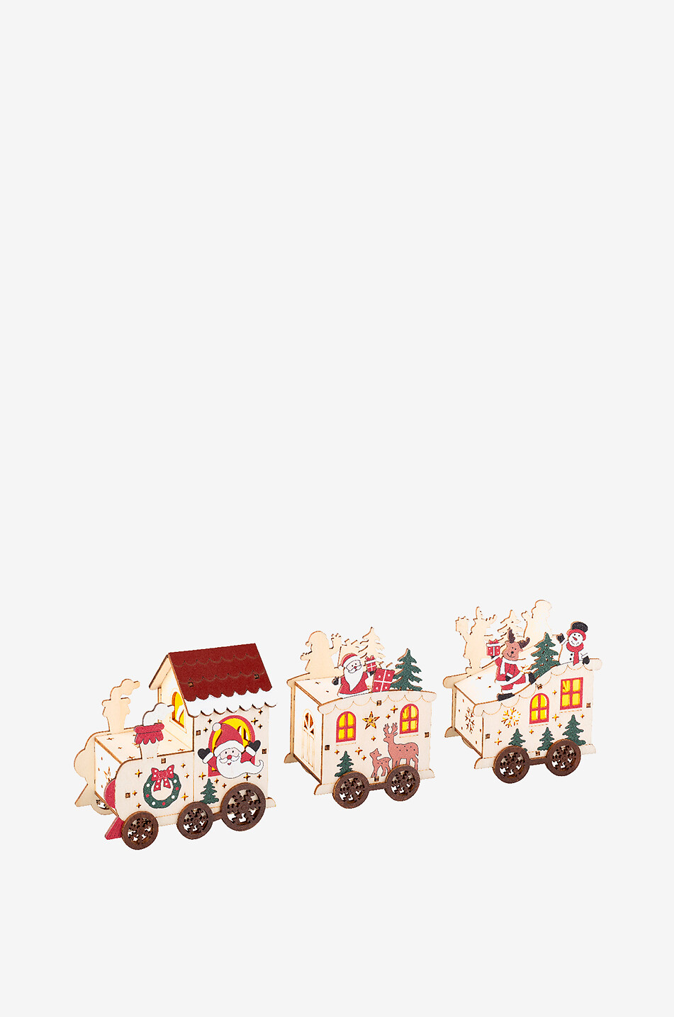 Hölzerner Weihnachtsmann-Zug