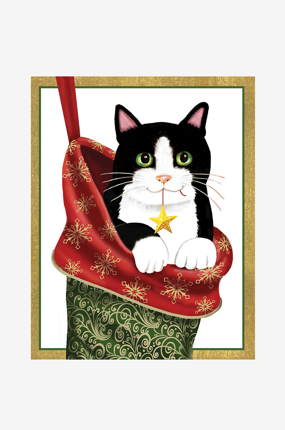 Christmas Cat set of 15 Christmas cards