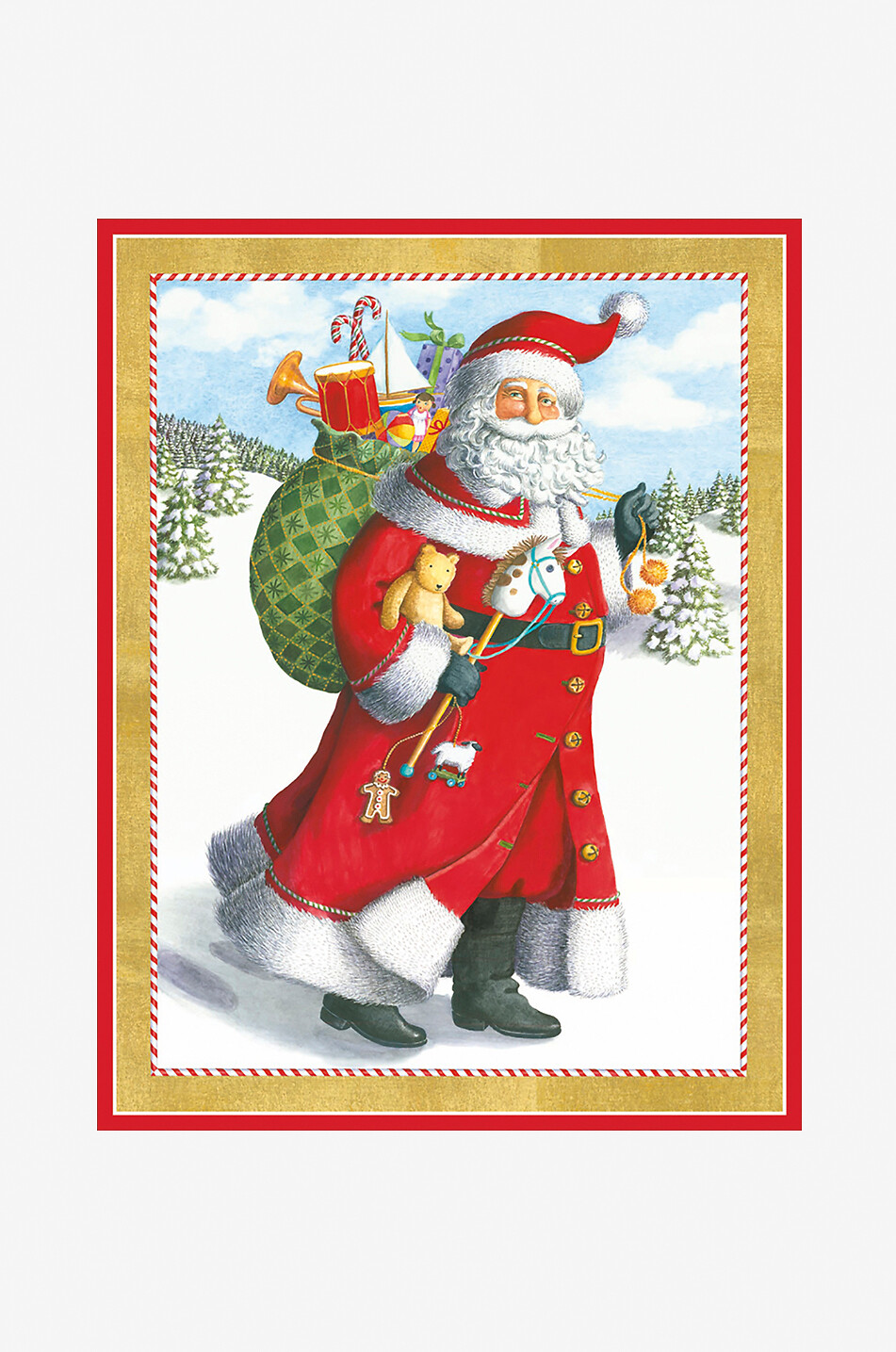 Lot de 15 cartes de voeux Santa Portrait