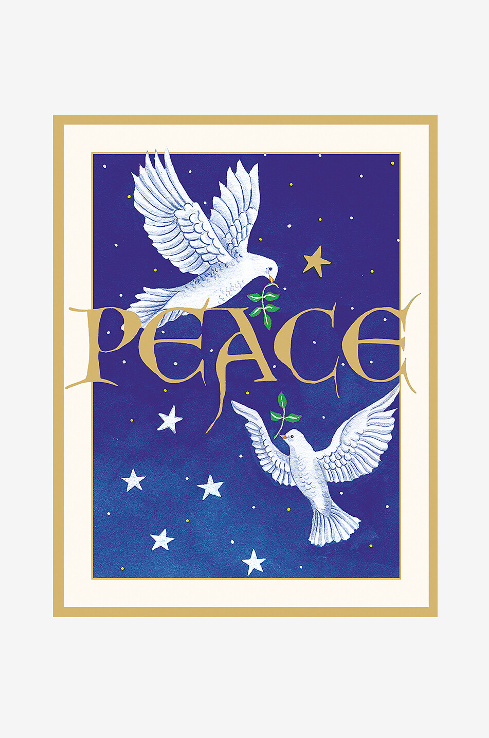 Two Doves and Peace set of 15 Christmas cards