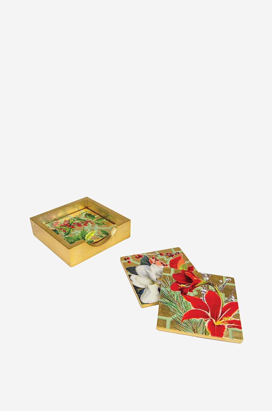 Christmas Garden set of 4 coasters