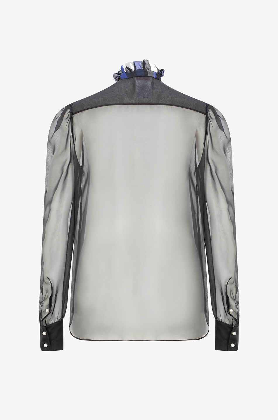 Chemise en mousseline à volants imprimés Iride