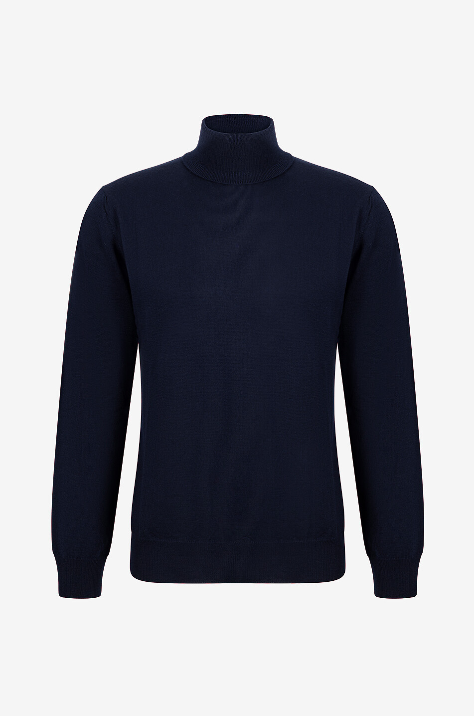 Pullover mit Rollkragen aus Merinowolle AURELIEN DUNKELBLAU