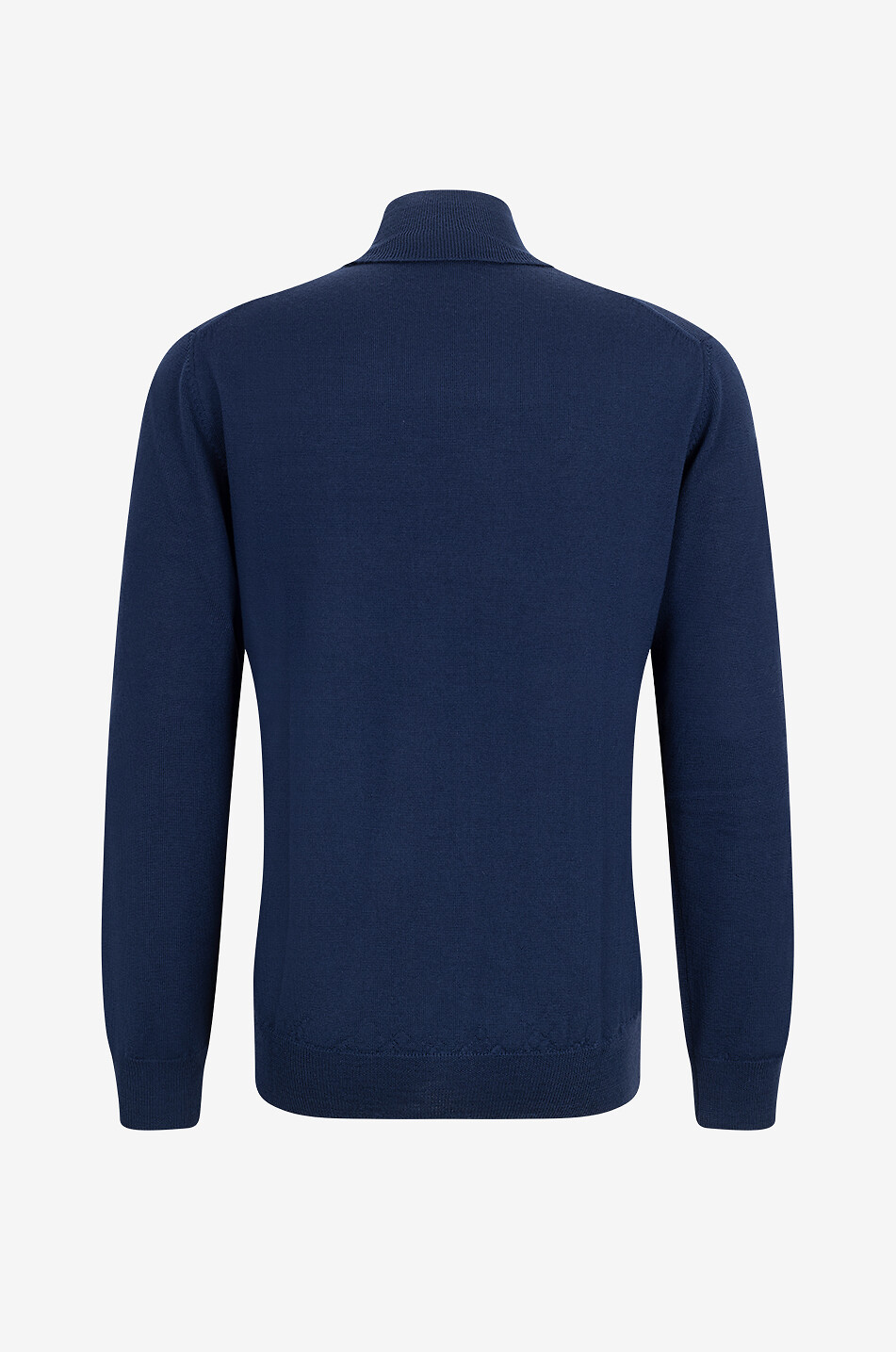 AURELIEN Pull à col roulé en laine mérinos Homme BLEU MOYEN 2