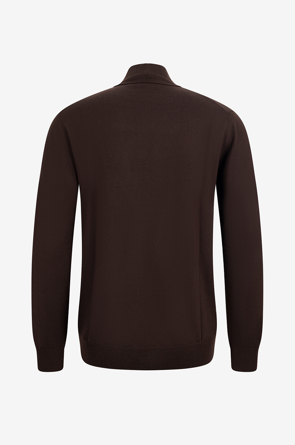 AURELIEN Pull à col roulé en laine mérinos Homme MARRON 2