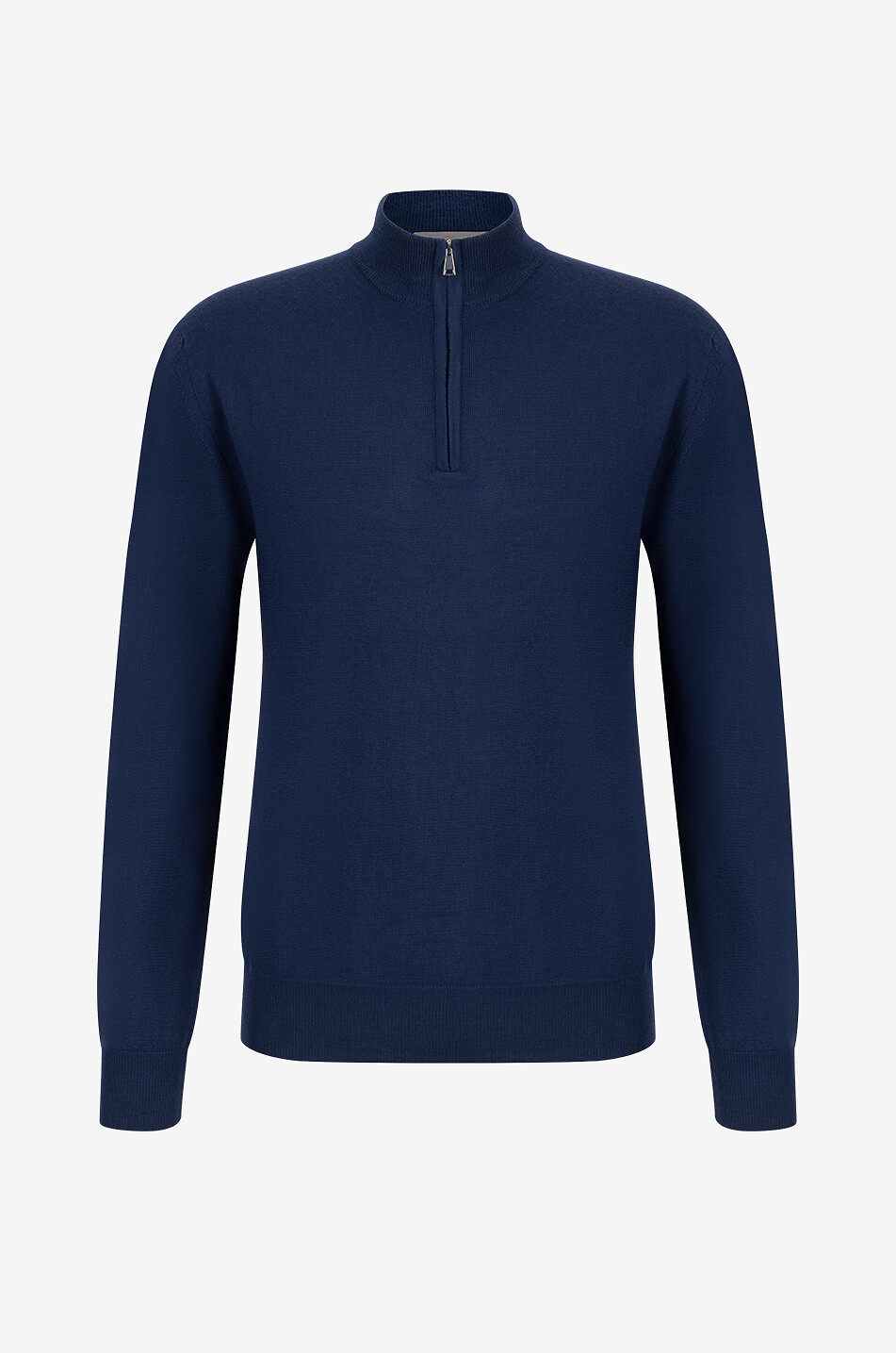 Cashwool half-zip stand-up collar extrafine merino wool jumper