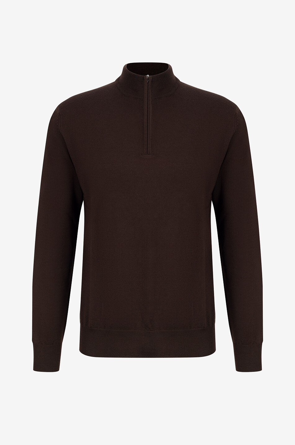 Cashwool half-zip stand-up collar extrafine merino wool jumper
