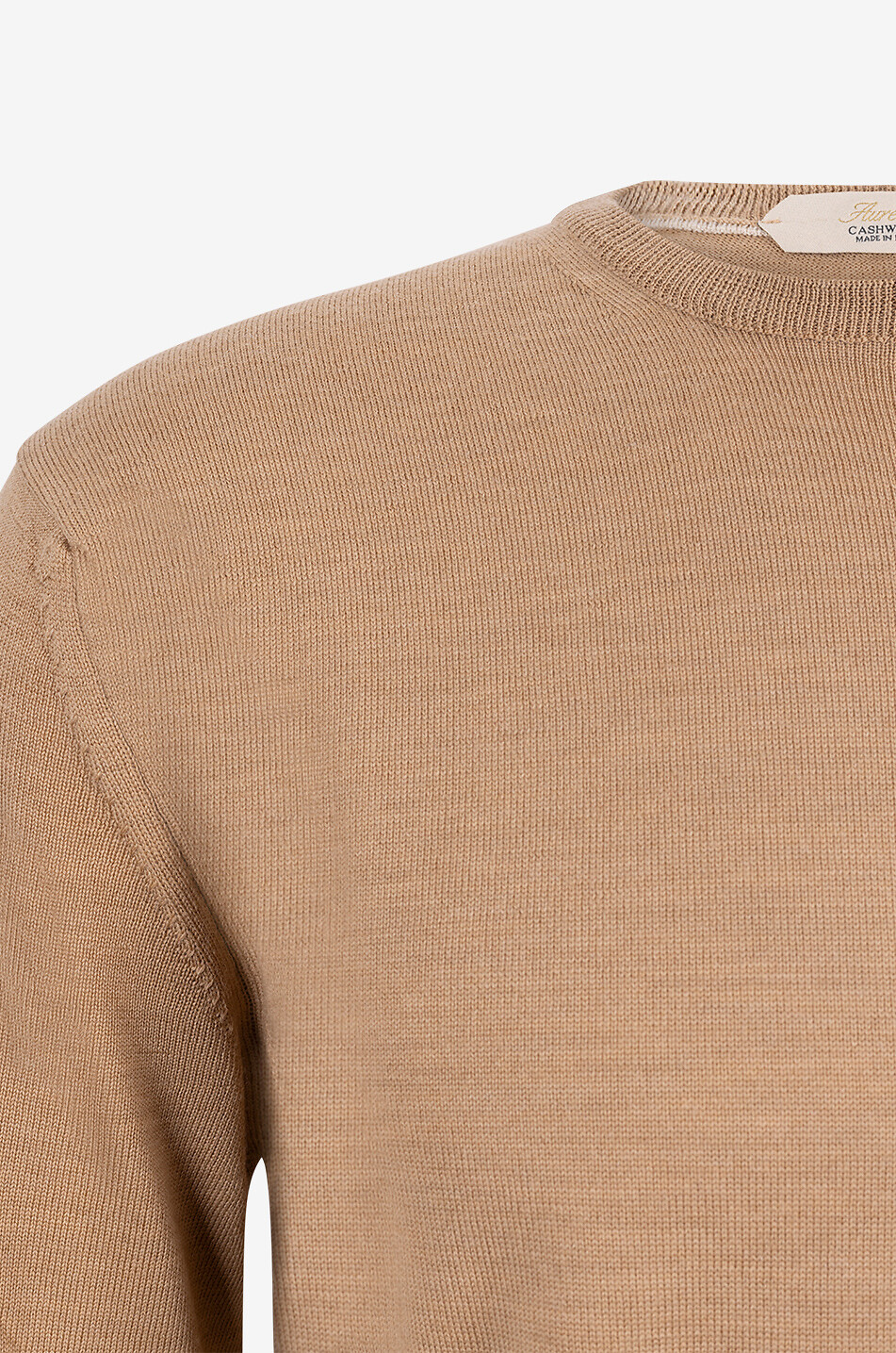 AURELIEN Pull fin à col rond en Cashwool Homme BEIGE 3