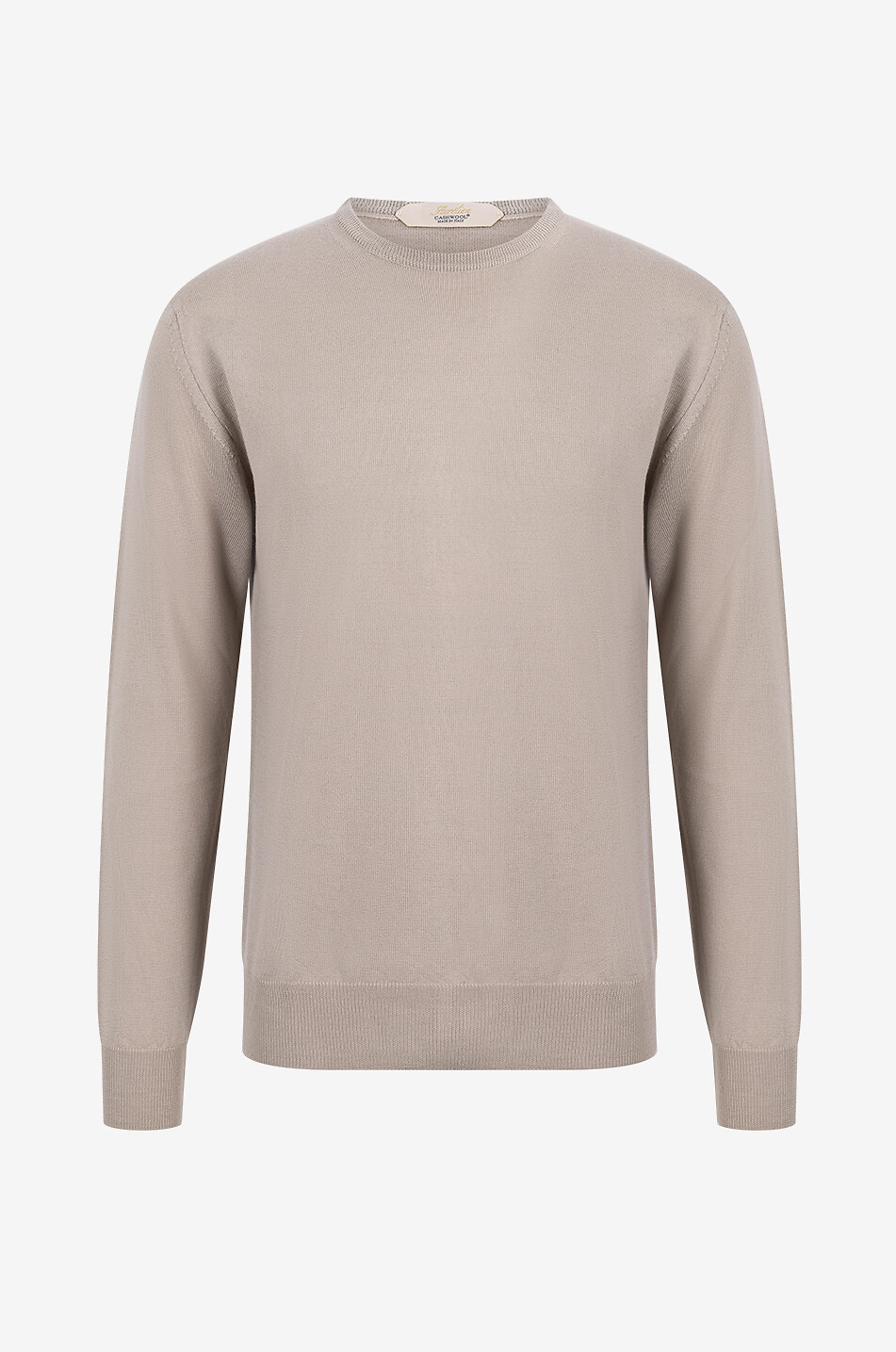 AURELIEN Cashwool fine crewneck jumper Men Medium beige 1