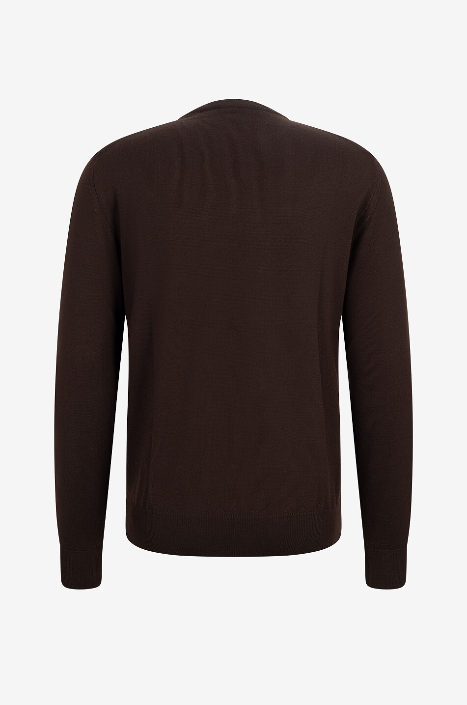 AURELIEN Cashwool fine crewneck jumper Men BROWN 2
