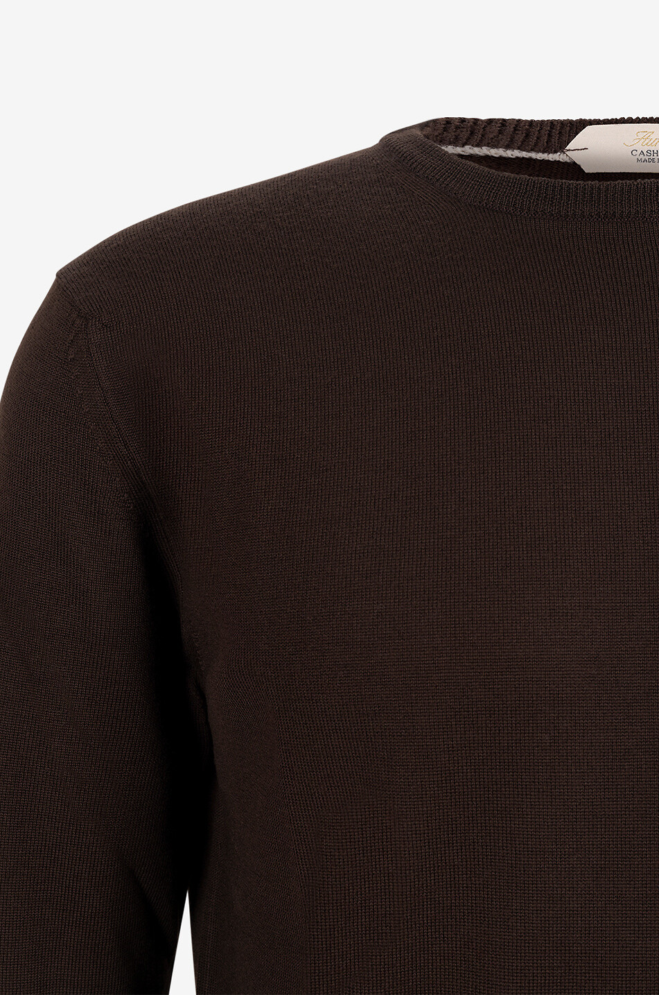 AURELIEN Cashwool fine crewneck jumper Men BROWN 3