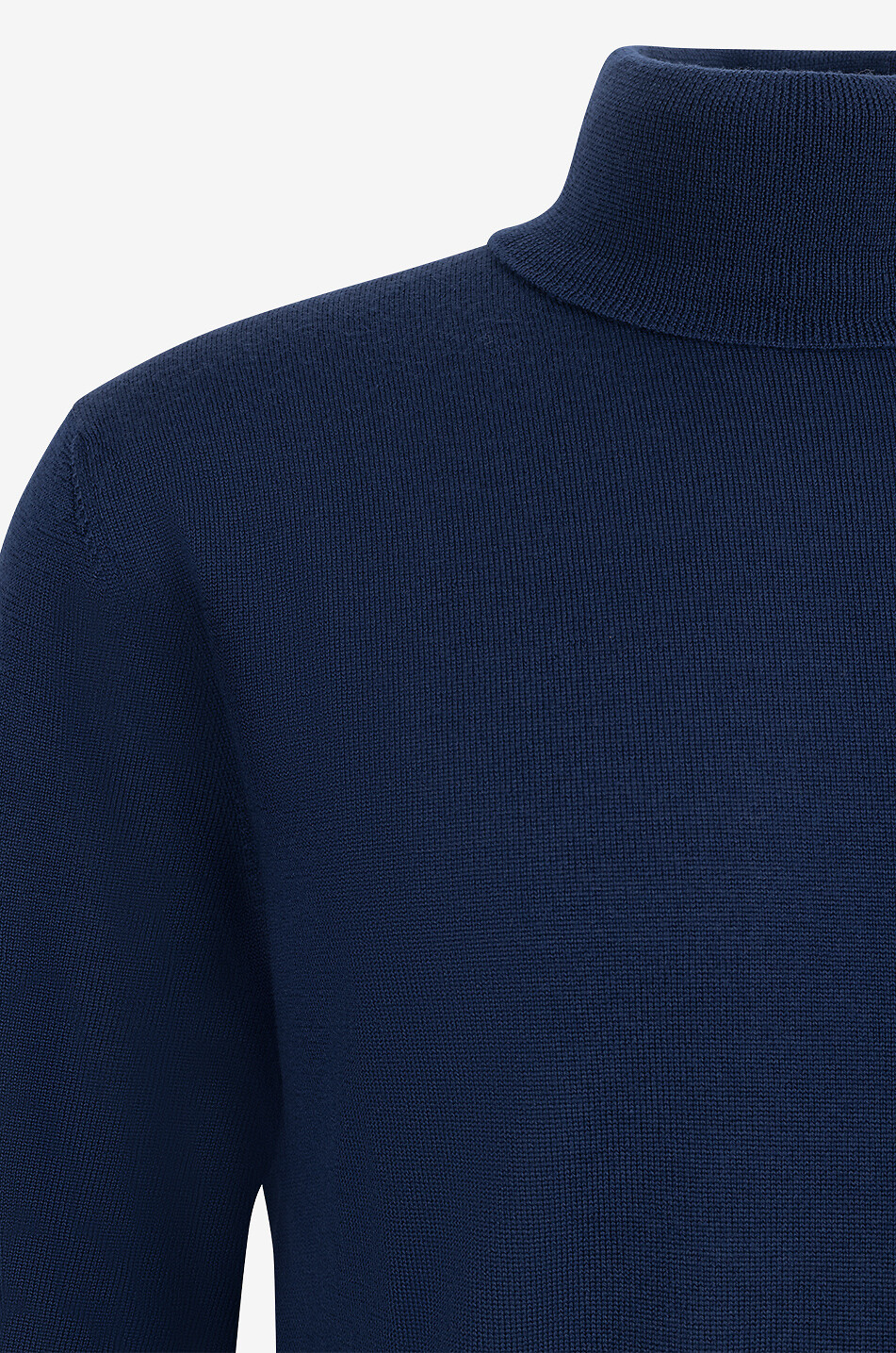 AURELIEN Pull à col roulé en laine mérinos Homme BLEU MOYEN 3