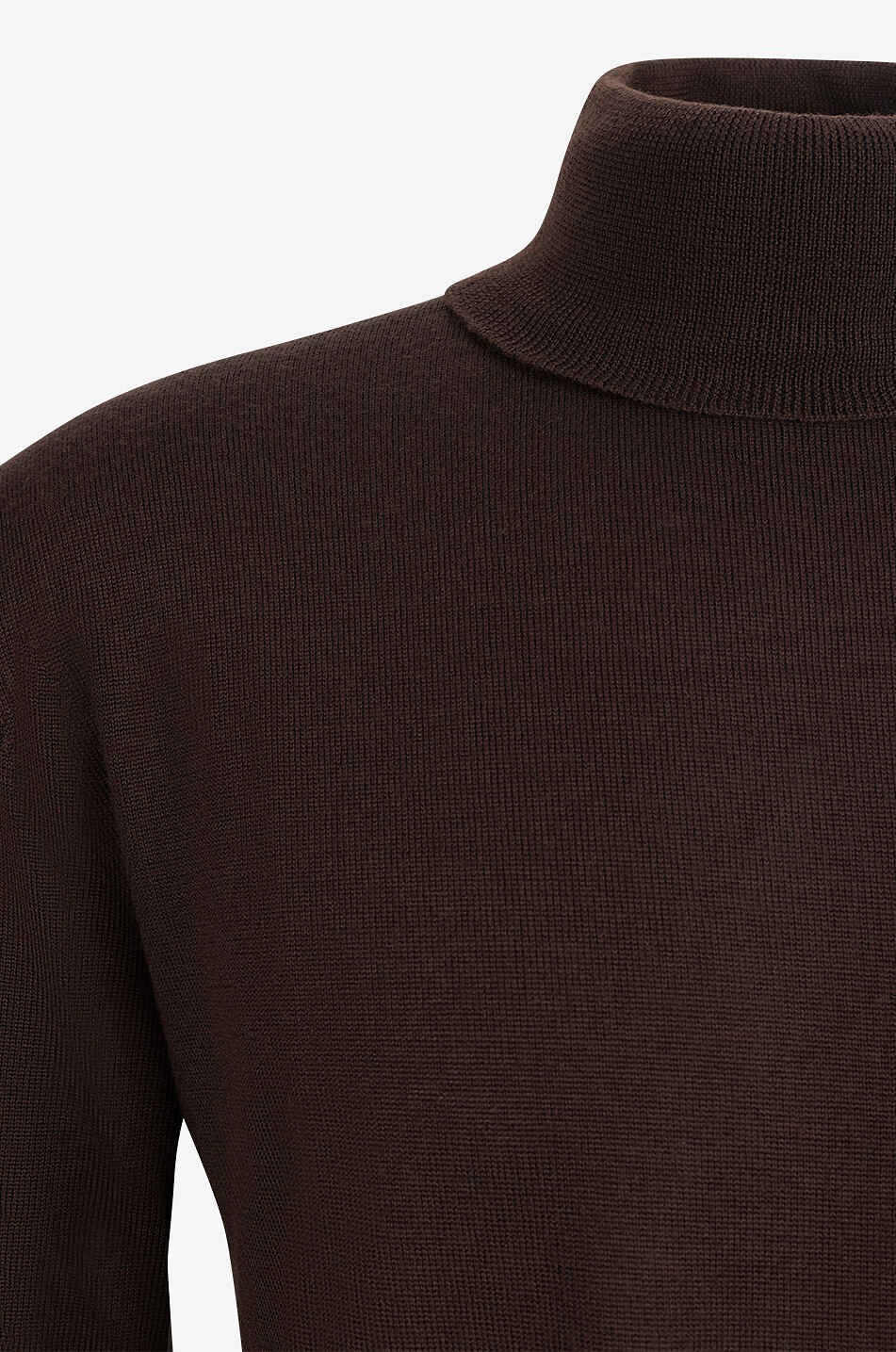 AURELIEN Pull à col roulé en laine mérinos Homme MARRON 3