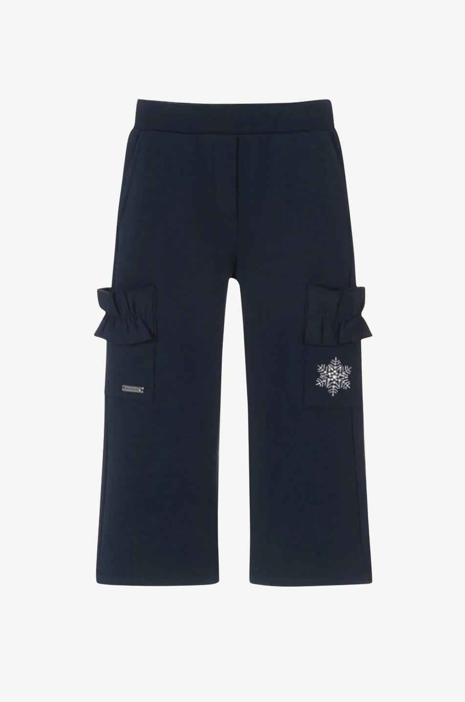 Mädchen-Jogginganzug mit Rüschen und Kristallen