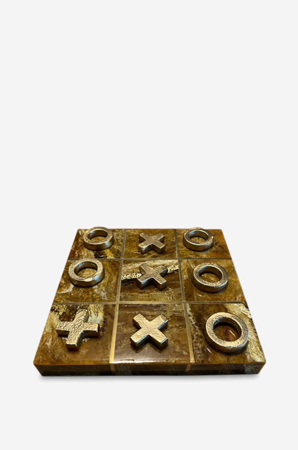 OXO Brown game board in resin and brass