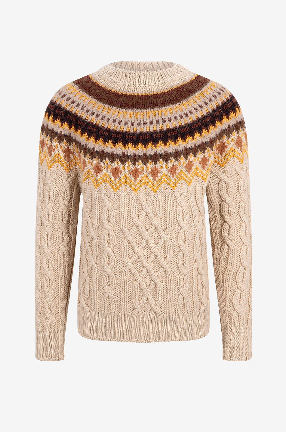 Après-Ski jacquard and cable-knit jumper