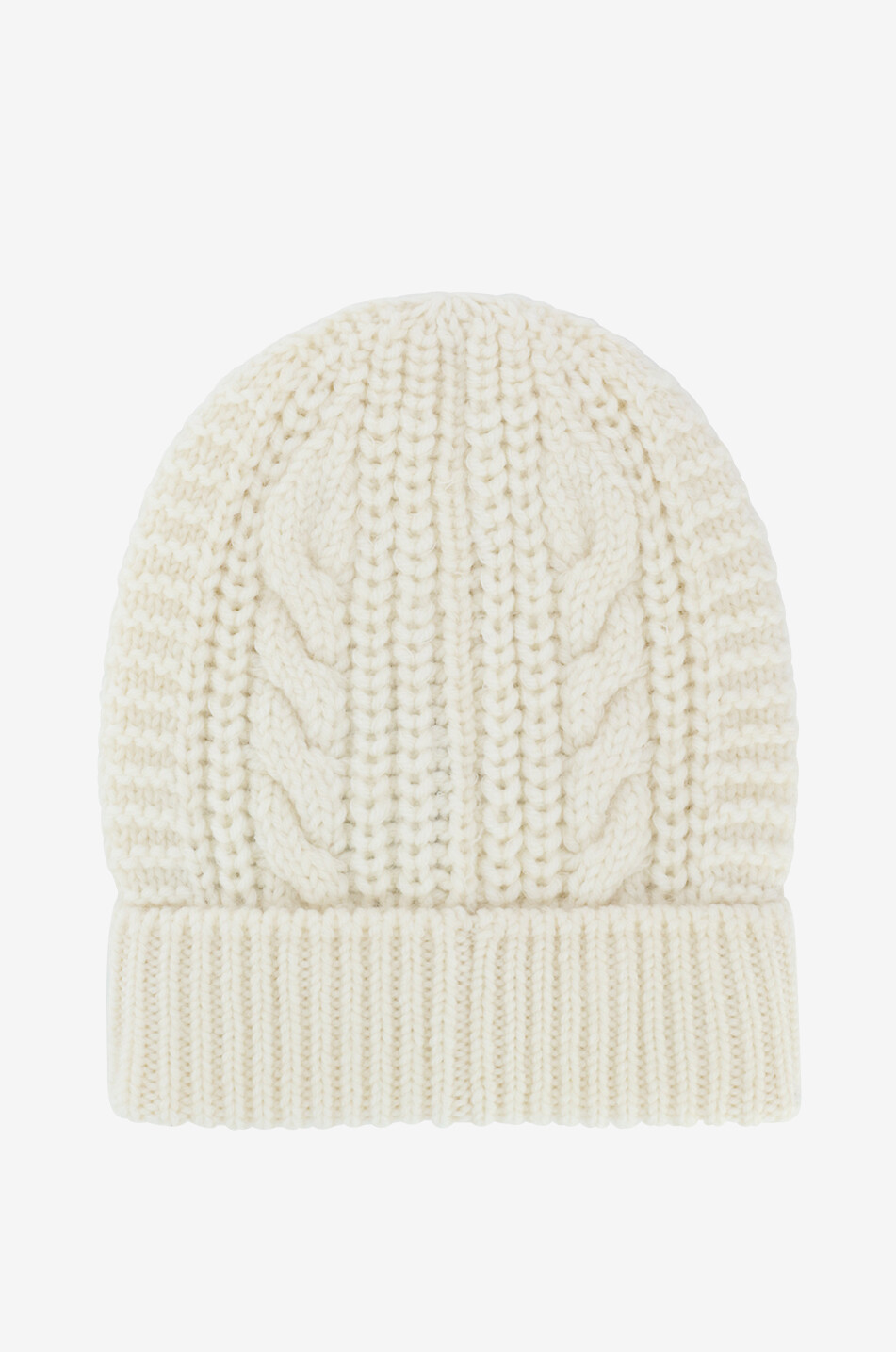 MONCLER Bonnet torsadé en laine et mohair à cristaux Femme BLANC 2