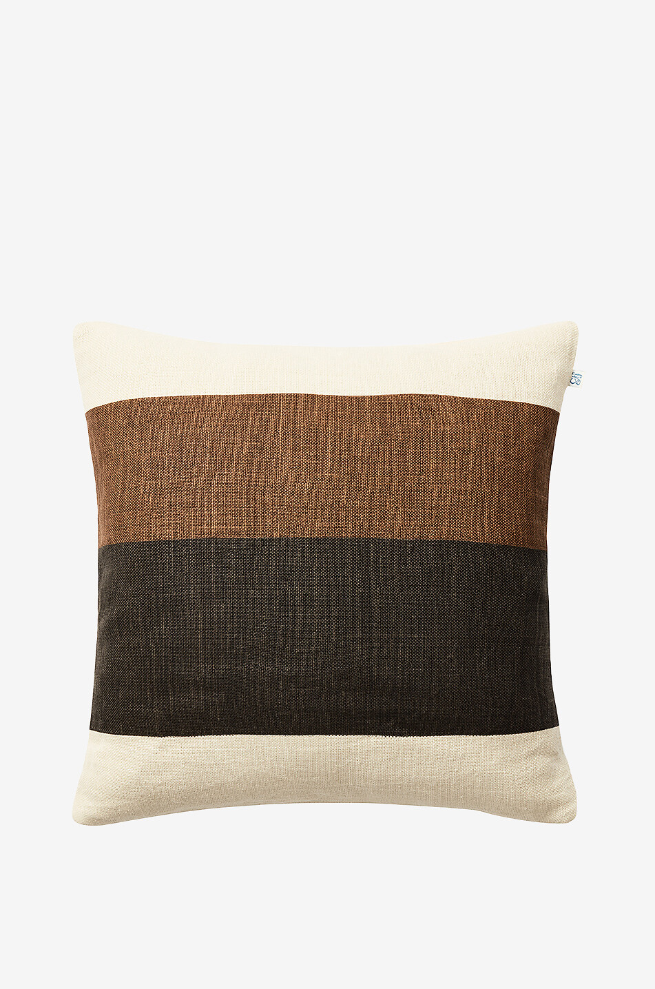 Kumar printed linen square cushion cover