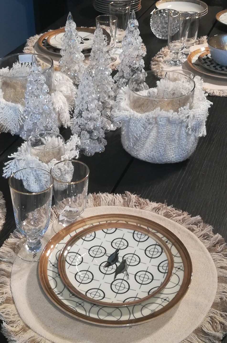 JF. THE REBORN HOME Rundes Tischset mit Fransen Haus BEIGE 5