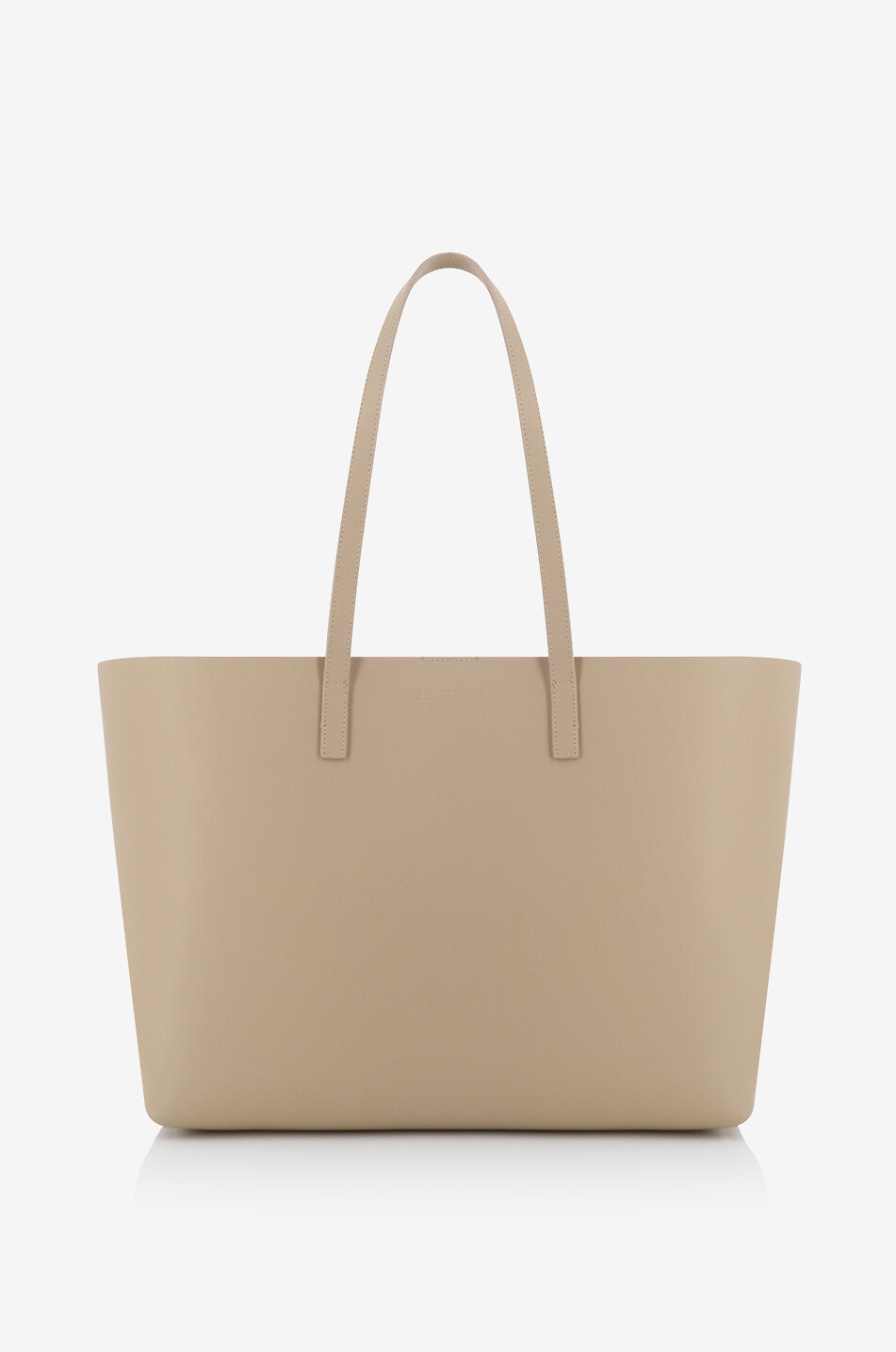 Smooth leather tote bag