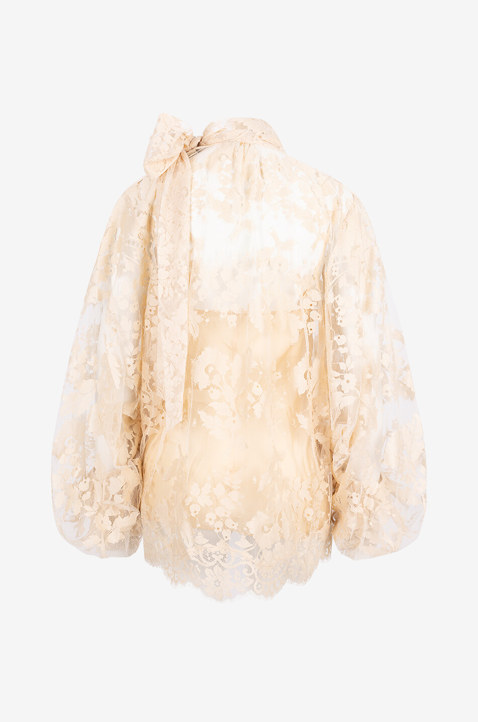 Blouse à lavallière en dentelle Illustration