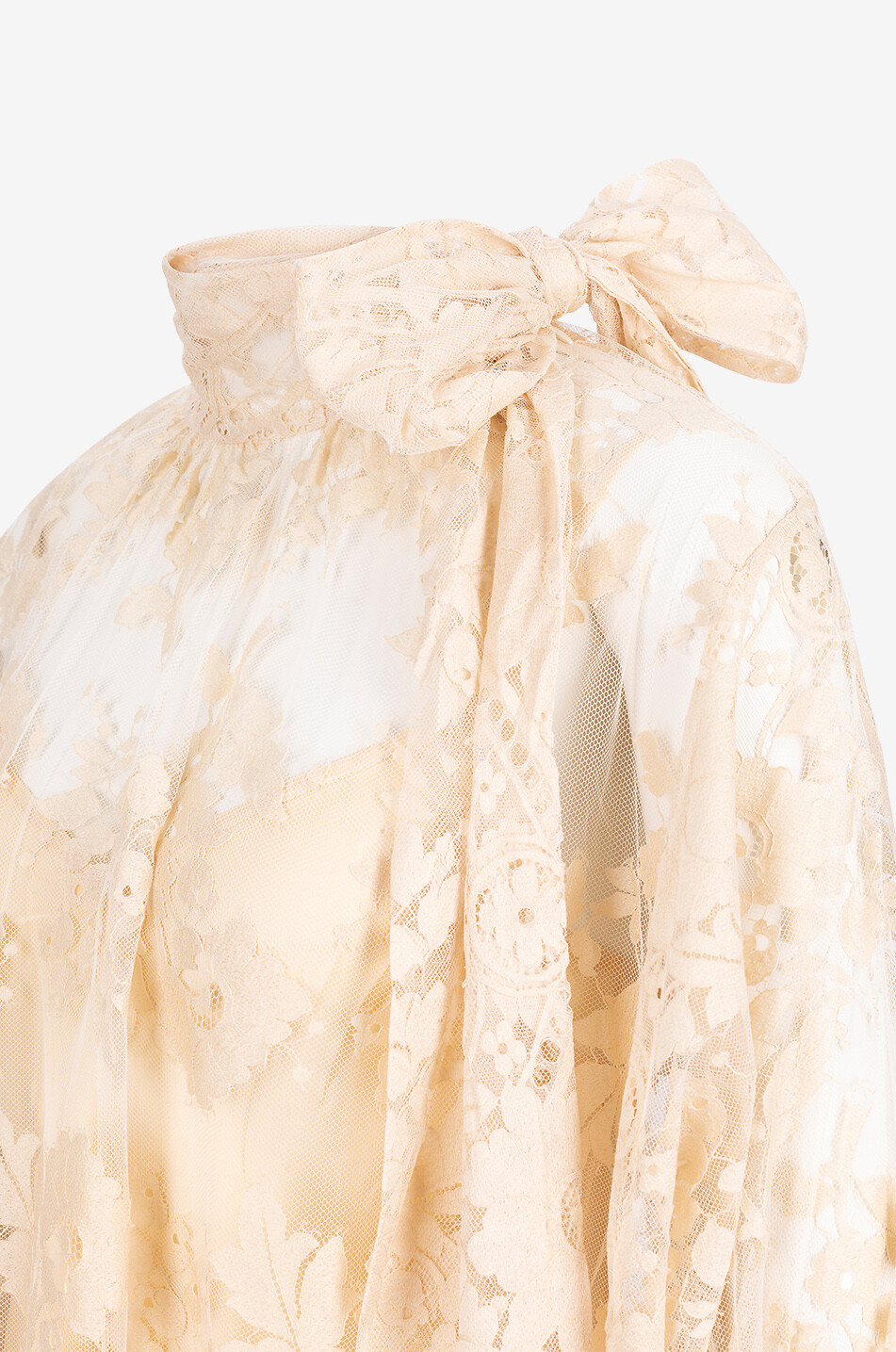 Blouse à lavallière en dentelle Illustration