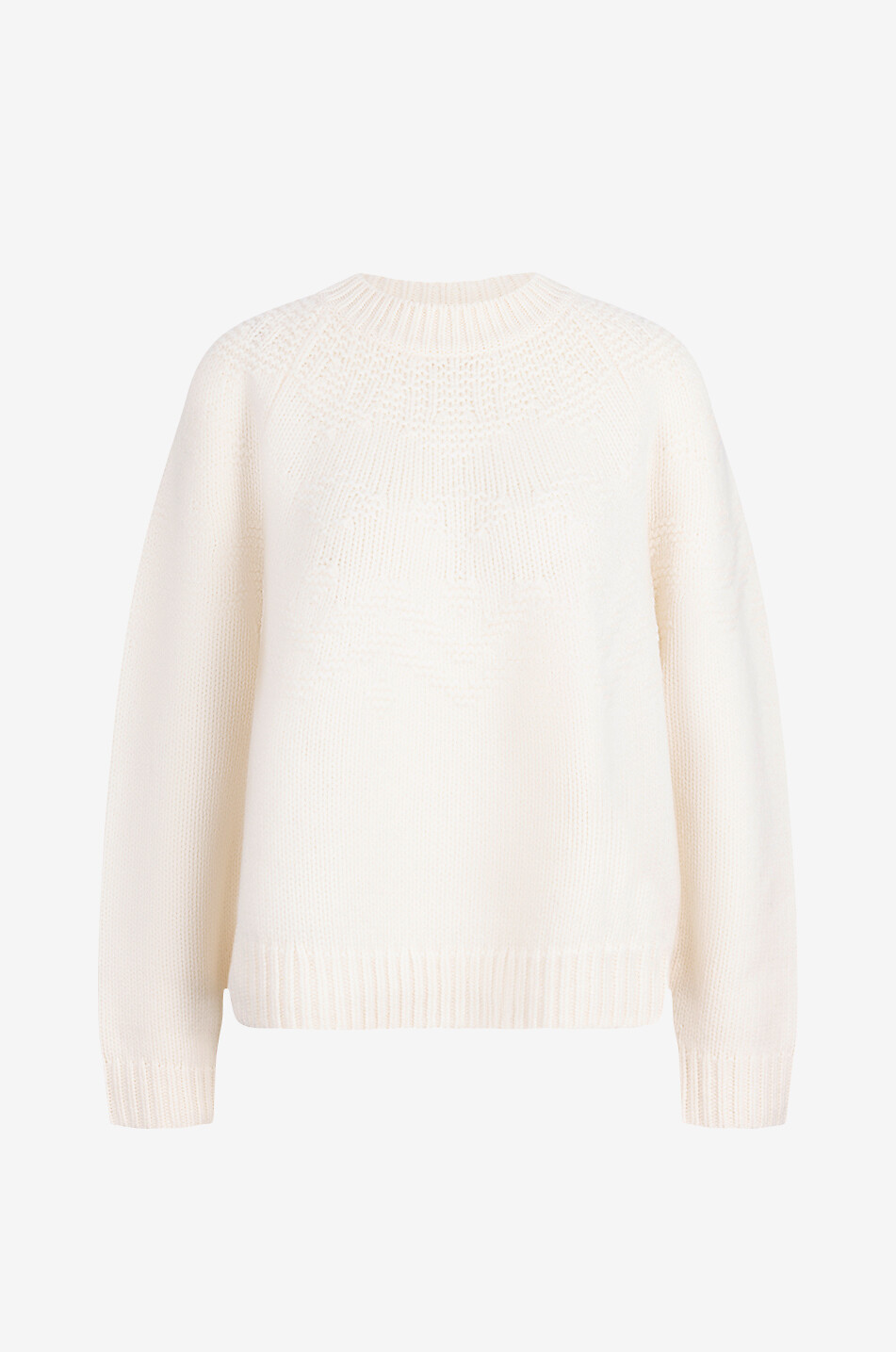 Pull à col rond en laine motif losanges