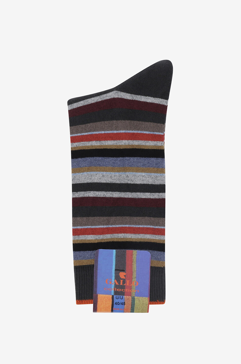 GALLO Kurze Socken aus Baumwolle mit Streifen Herren DUNKELBRAUN 1