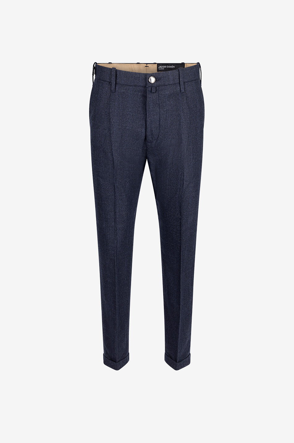 Pantalon en laine vierge à carreaux Henry