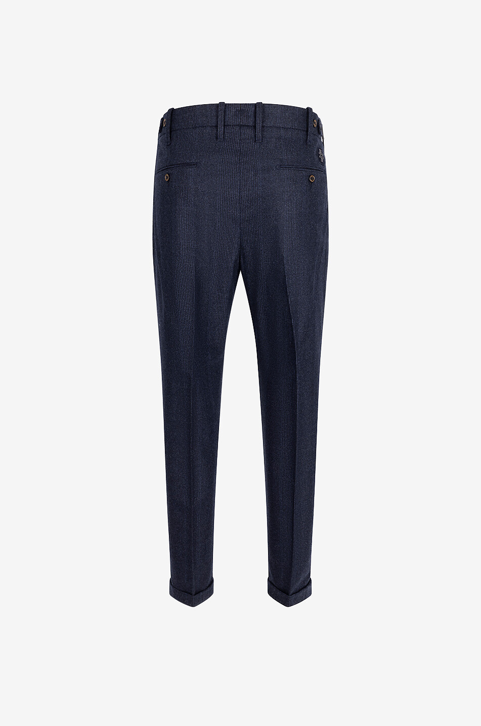 Pantalon en laine vierge à carreaux Henry