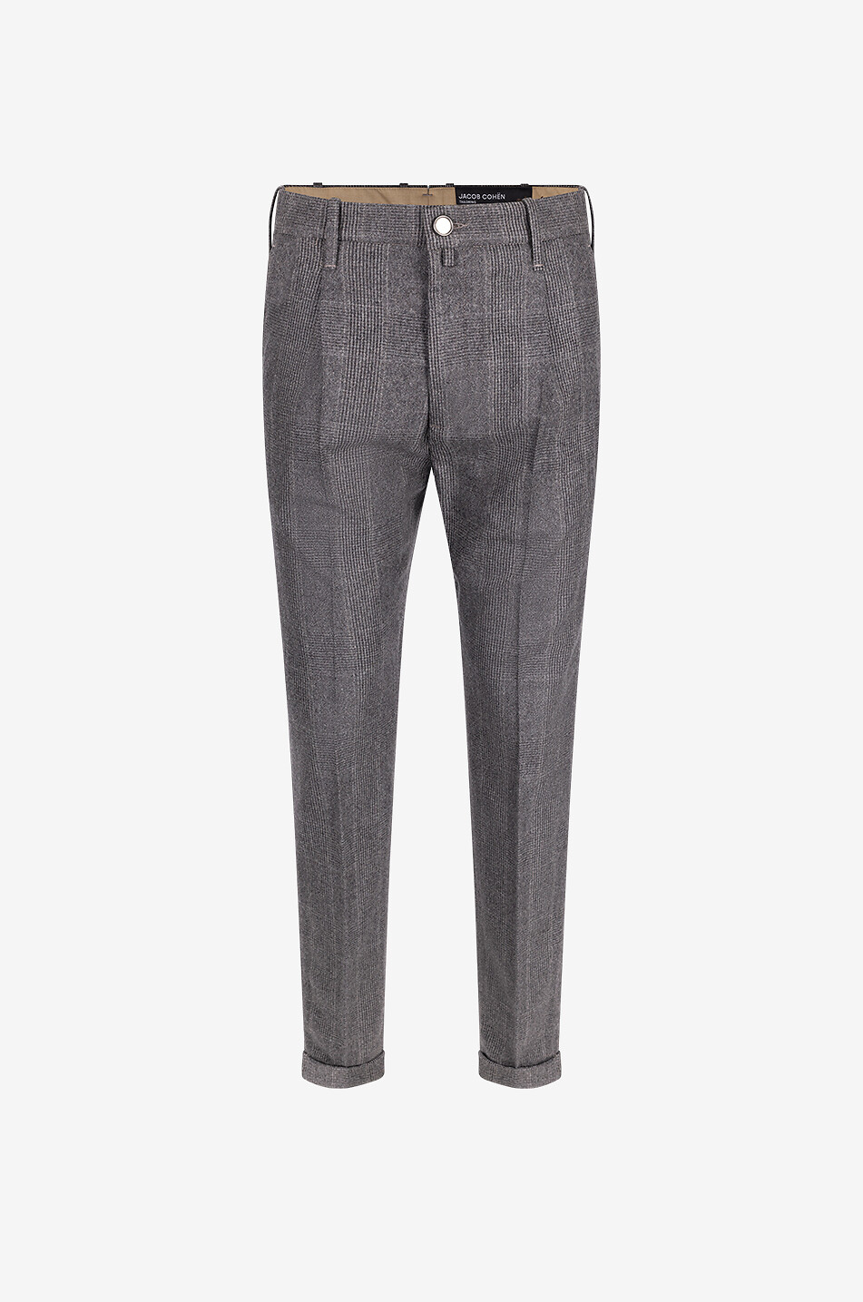 Pantalon en laine vierge à carreaux Henry