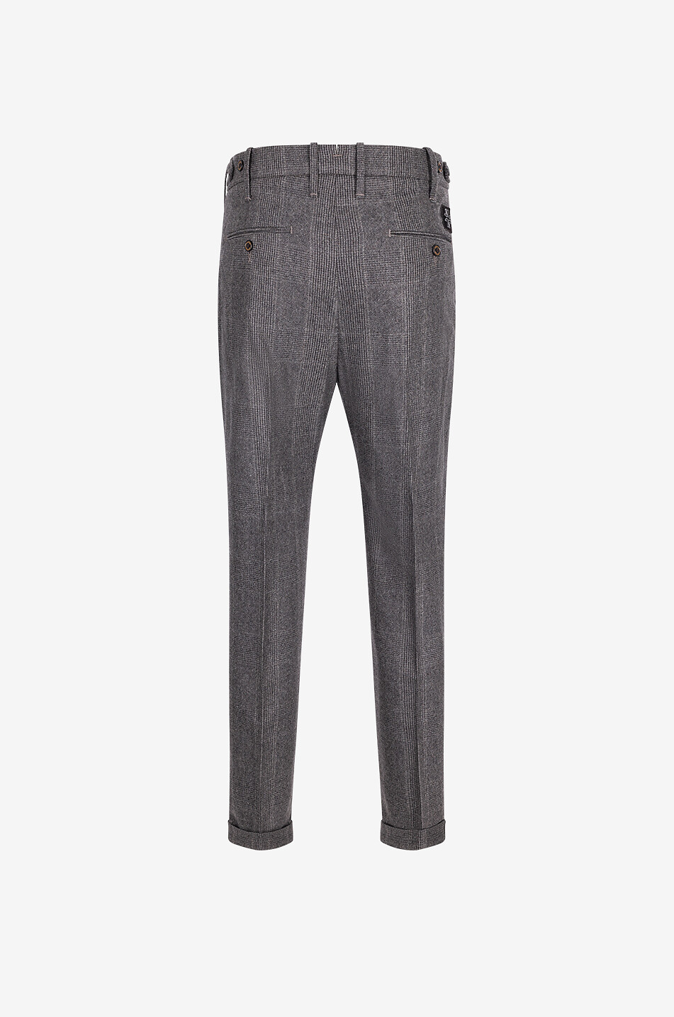 Pantalon en laine vierge à carreaux Henry